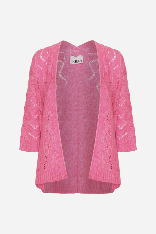 Noellas Luca Knit Cardigan Bright Pink. Køb Cardigans hos www.noellafashion.dk