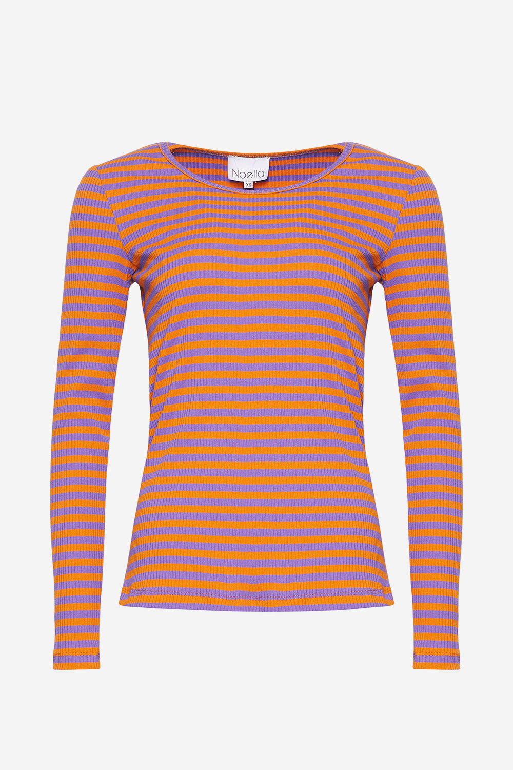 Noellas Luelle Tee Long Sleeve Lilac/orange Mix. Køb Bluser hos www.noellafashion.dk