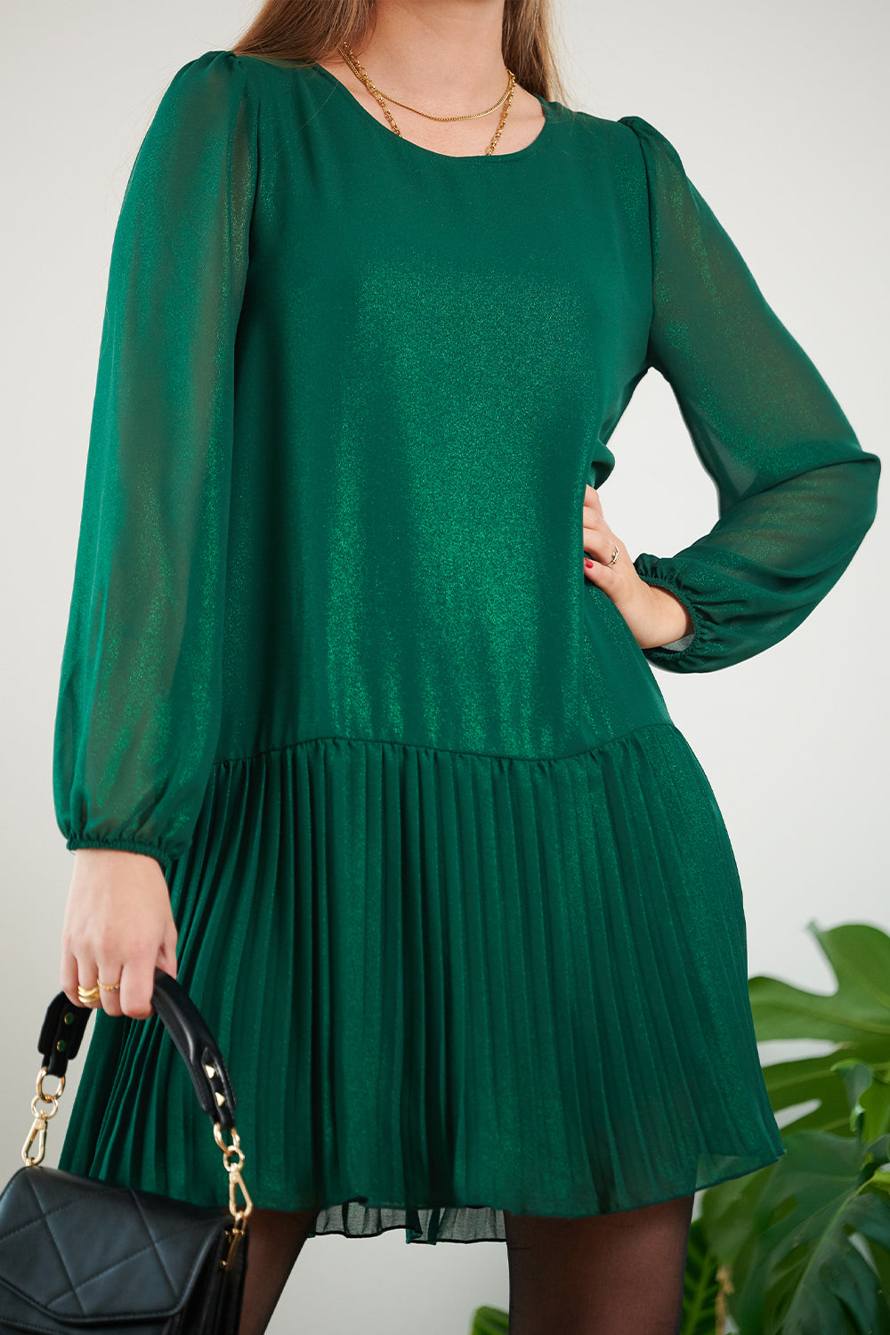 Dagmar Lurex Dress Green