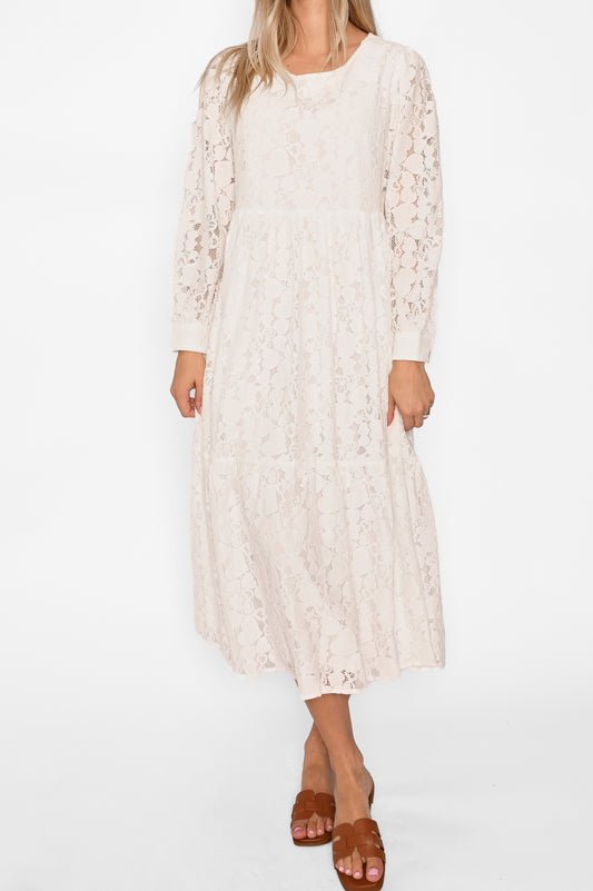 Macenna Long Dress White