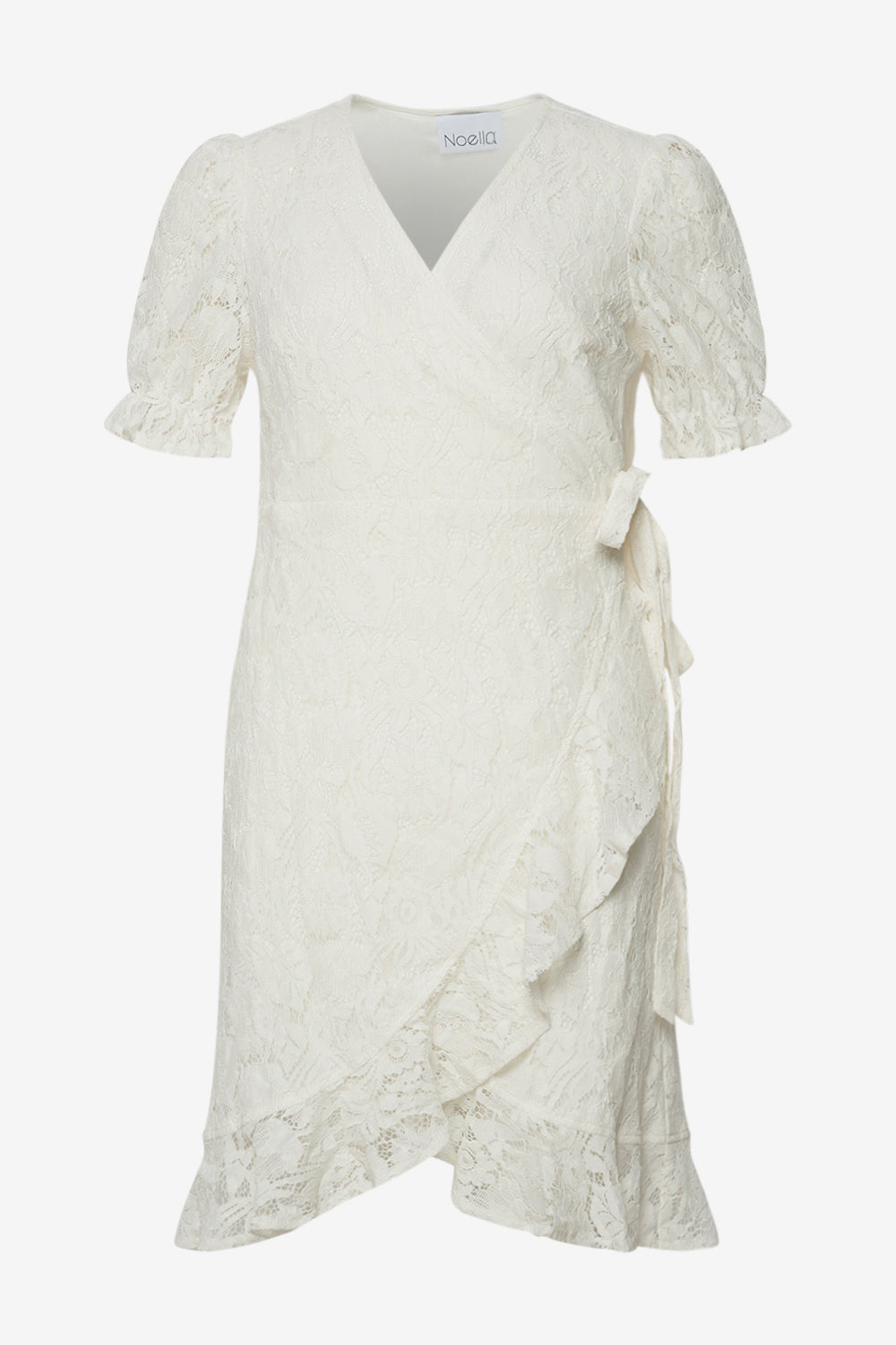 Noellas Macenna Wrap Dress White. Køb Kjoler hos www.noellafashion.dk