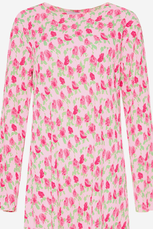 Mae Slim Dress Fuchsia Flower