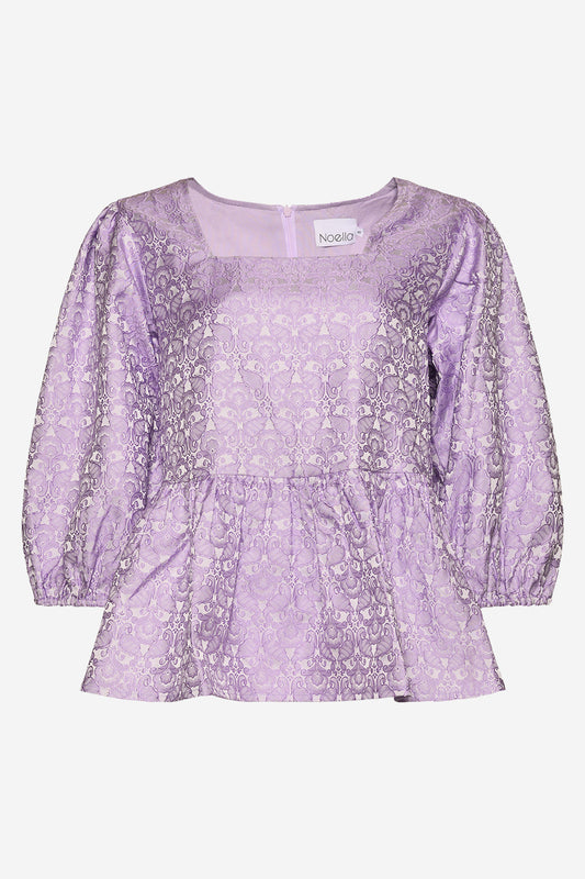 Makeena Flounce Blouse Lavender