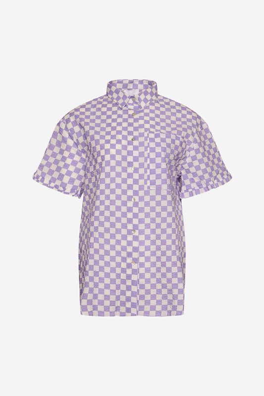 Mariana Ruffle S/S Shirt Lavender