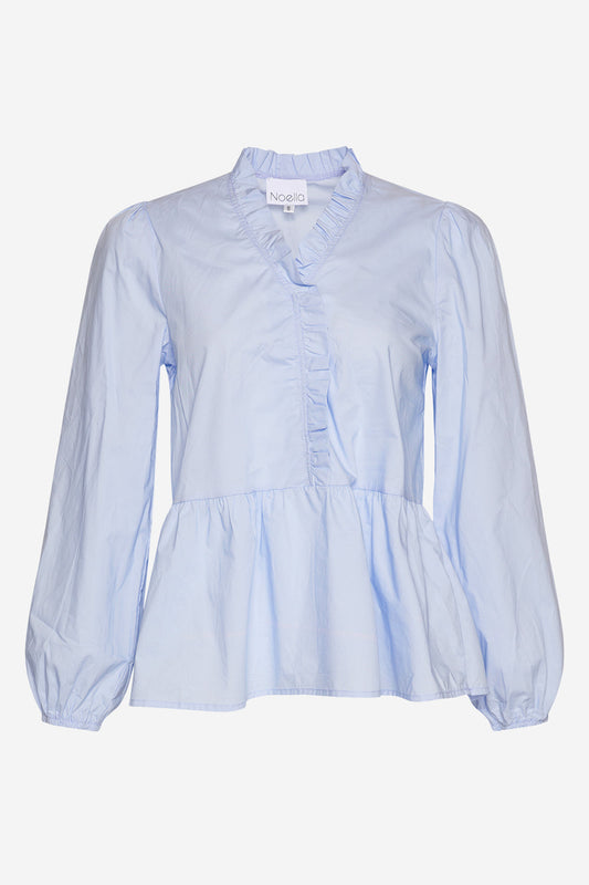 Noellas Matti Blouse Light blue. Køb Bluser hos www.noellafashion.dk