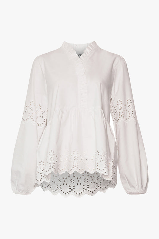 Noellas Matti Blouse White. Køb Skjorter hos www.noellafashion.dk