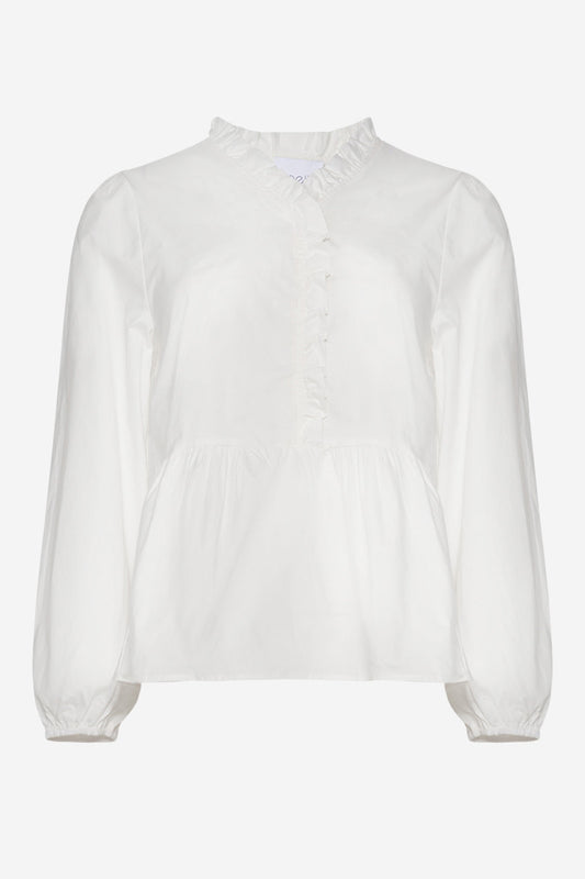 Noellas Matti Blouse White. Køb Skjorter hos www.noellafashion.dk