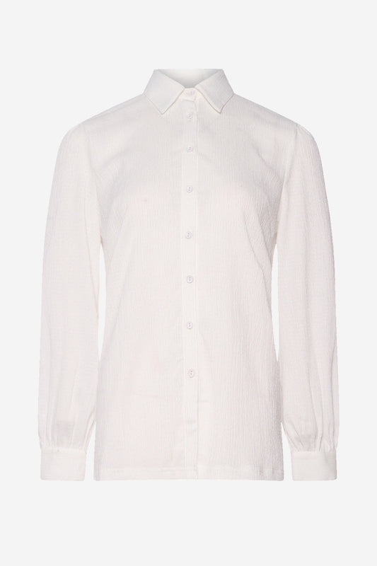 Noellas Mella Stretch Shirt Offwhite. Køb Skjorter hos www.noellafashion.dk