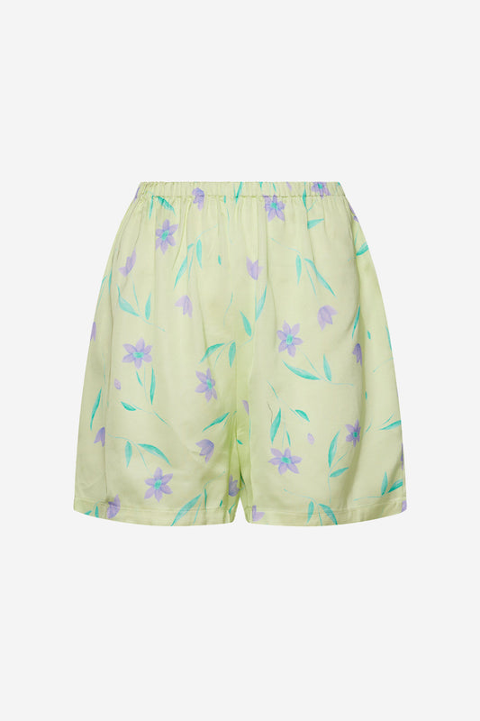 Micha Shorts Offwhite w. Flowers