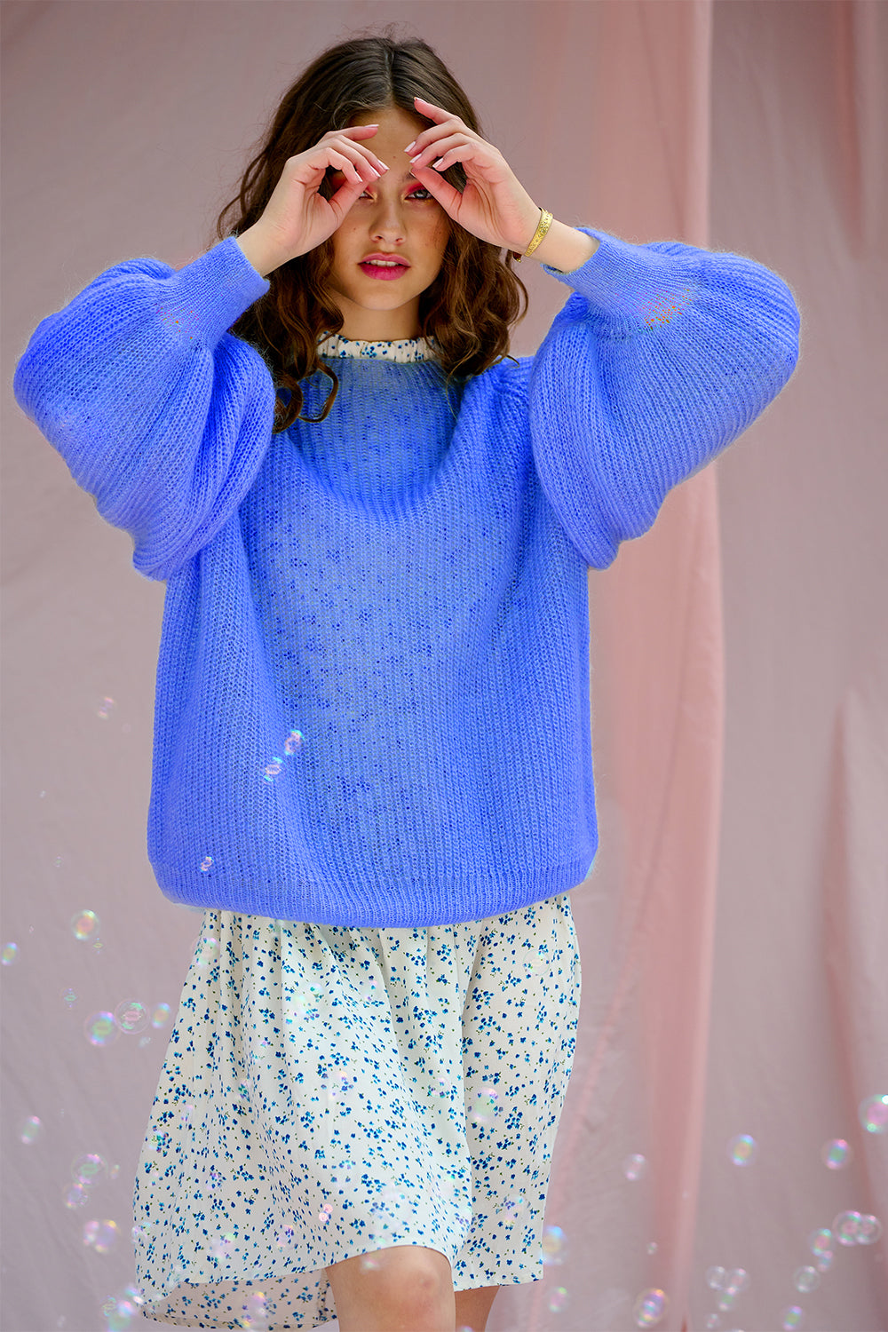 Miko Knit Sweater Blue