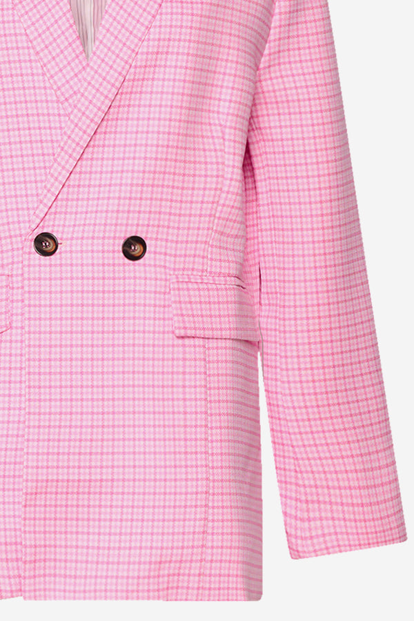 Mille Oversize Blazer Candy pink check