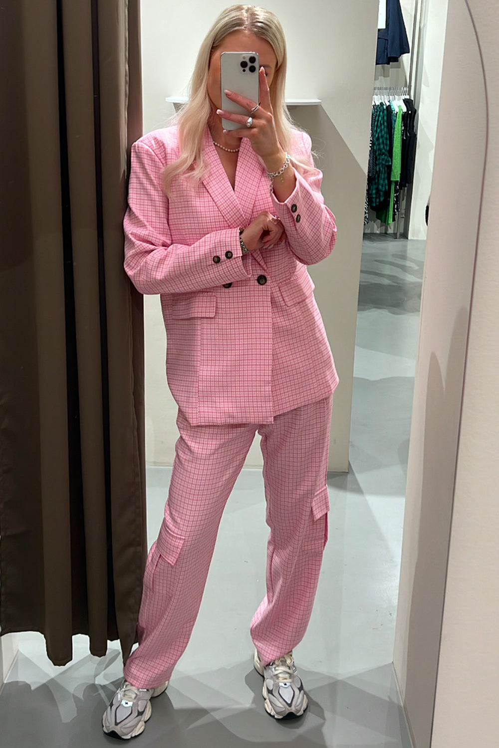 Mille Oversize Blazer Candy pink check