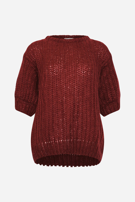 Noellas Mimi Knit Rust. Køb Striktrøjer hos www.noellafashion.dk