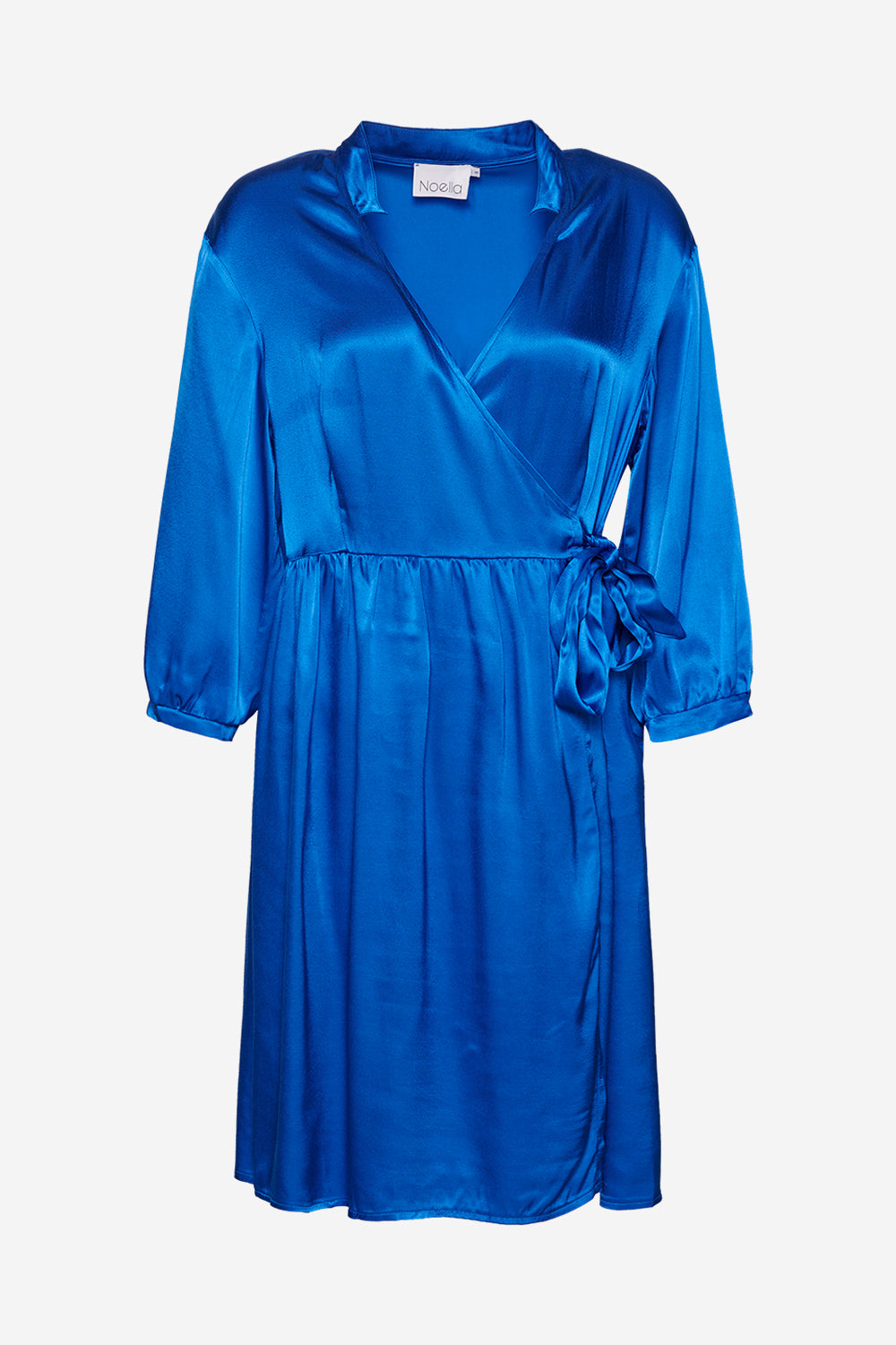 Noellas Moia Wrap Dress Bright blue. Køb Kjoler hos www.noellafashion.dk