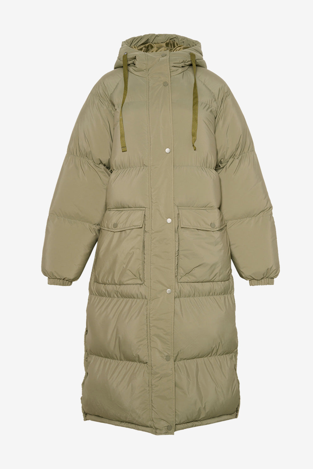 Noellas Nanna Puffer Coat Sage Green. Køb Jakker hos www.noellafashion.dk