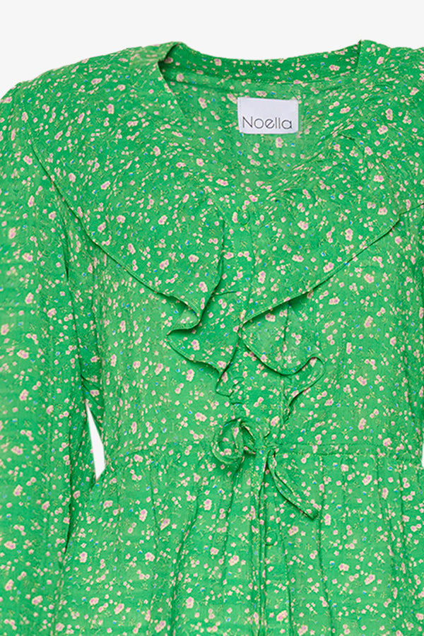 Nanna Presley Blouse Green Flower