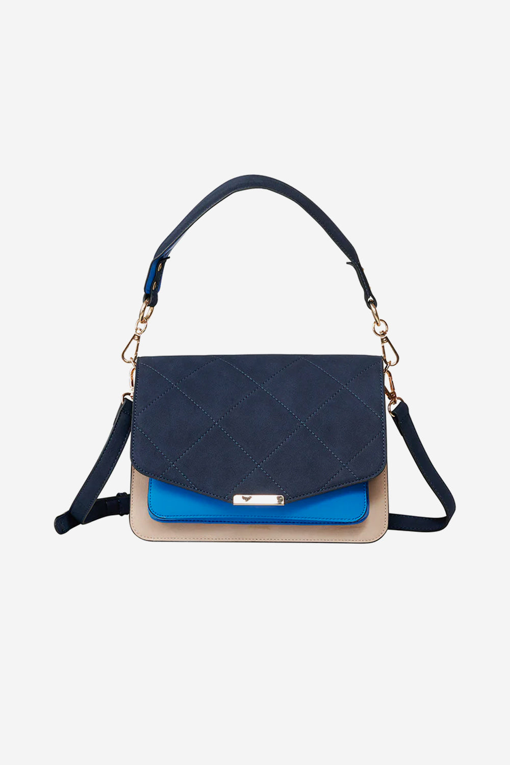 Noellas Blanca Bag Medium Navy/Sand/Blue. Køb Tasker hos www.noellafashion.dk