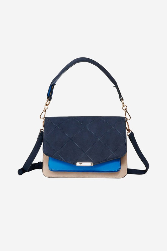 Noellas Blanca Bag Medium Navy/Sand/Blue. Køb Tasker hos www.noellafashion.dk