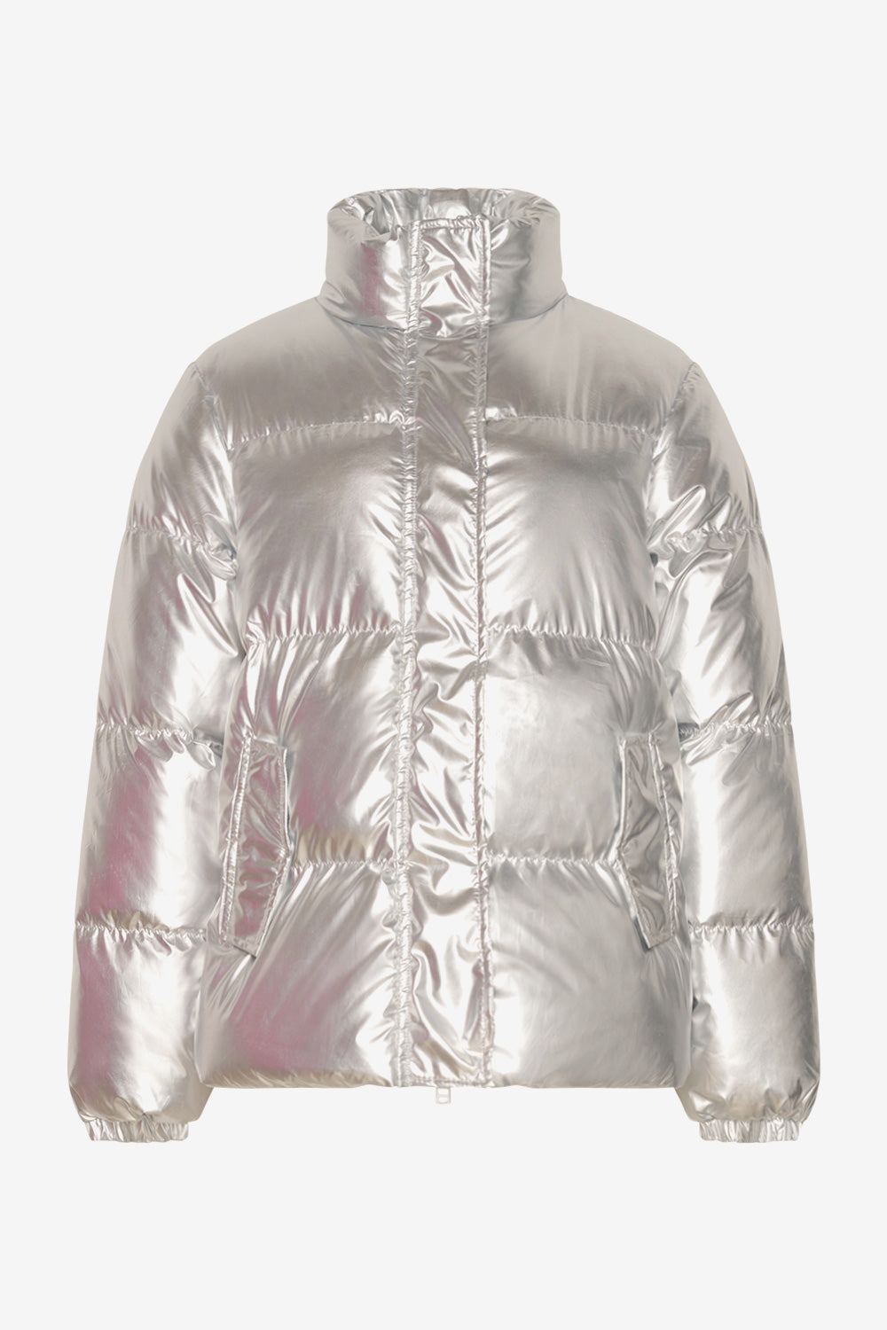 Noellas Nelli Puffer Jacket Silver Metal. Køb Jakker hos www.noellafashion.dk