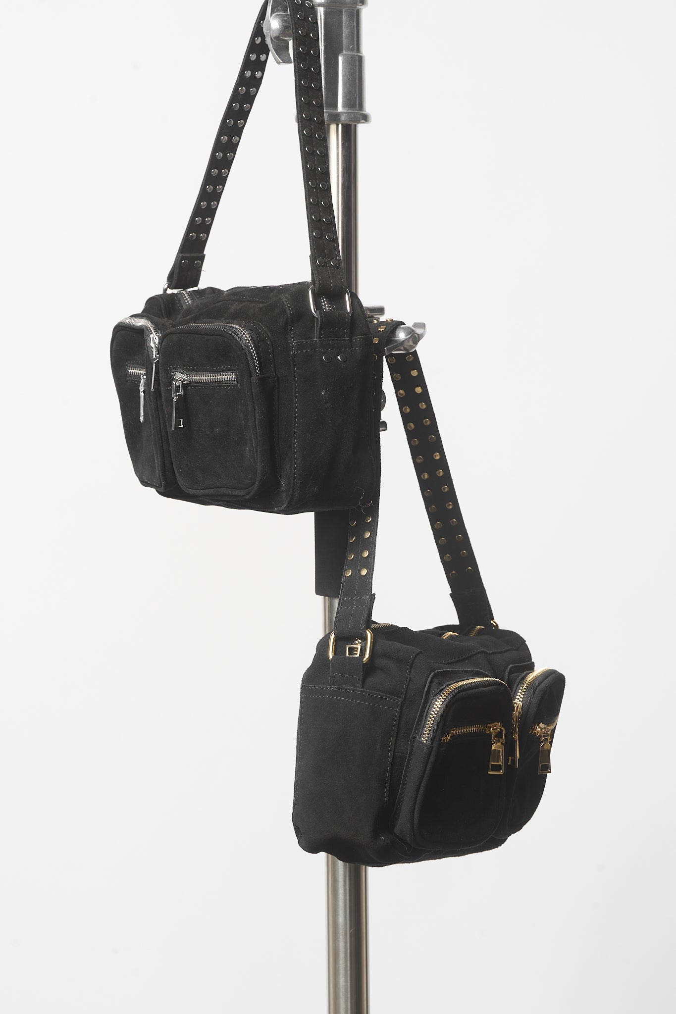 Celina Bag Real Suede W. Gold Black