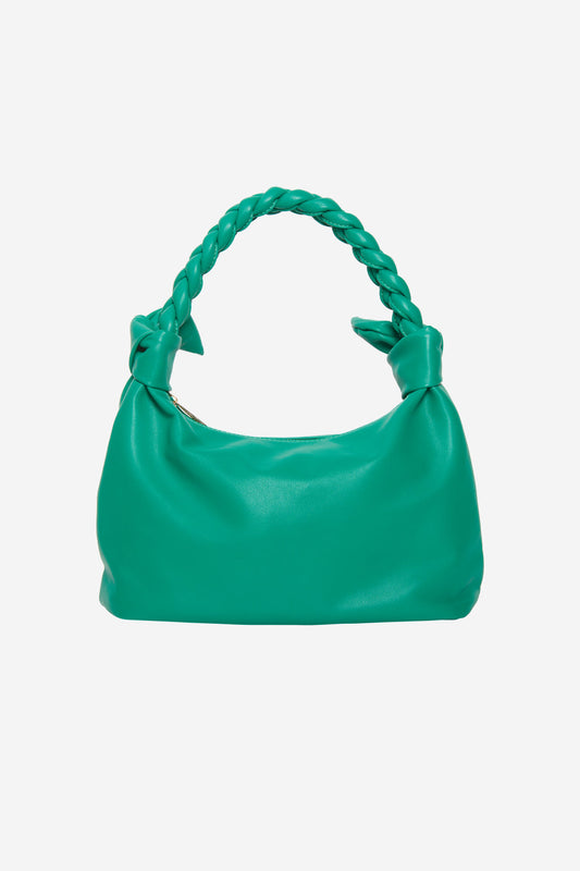 Noellas Olivia Braided Handle Bag Bright Green. Køb Tasker hos www.noellafashion.dk