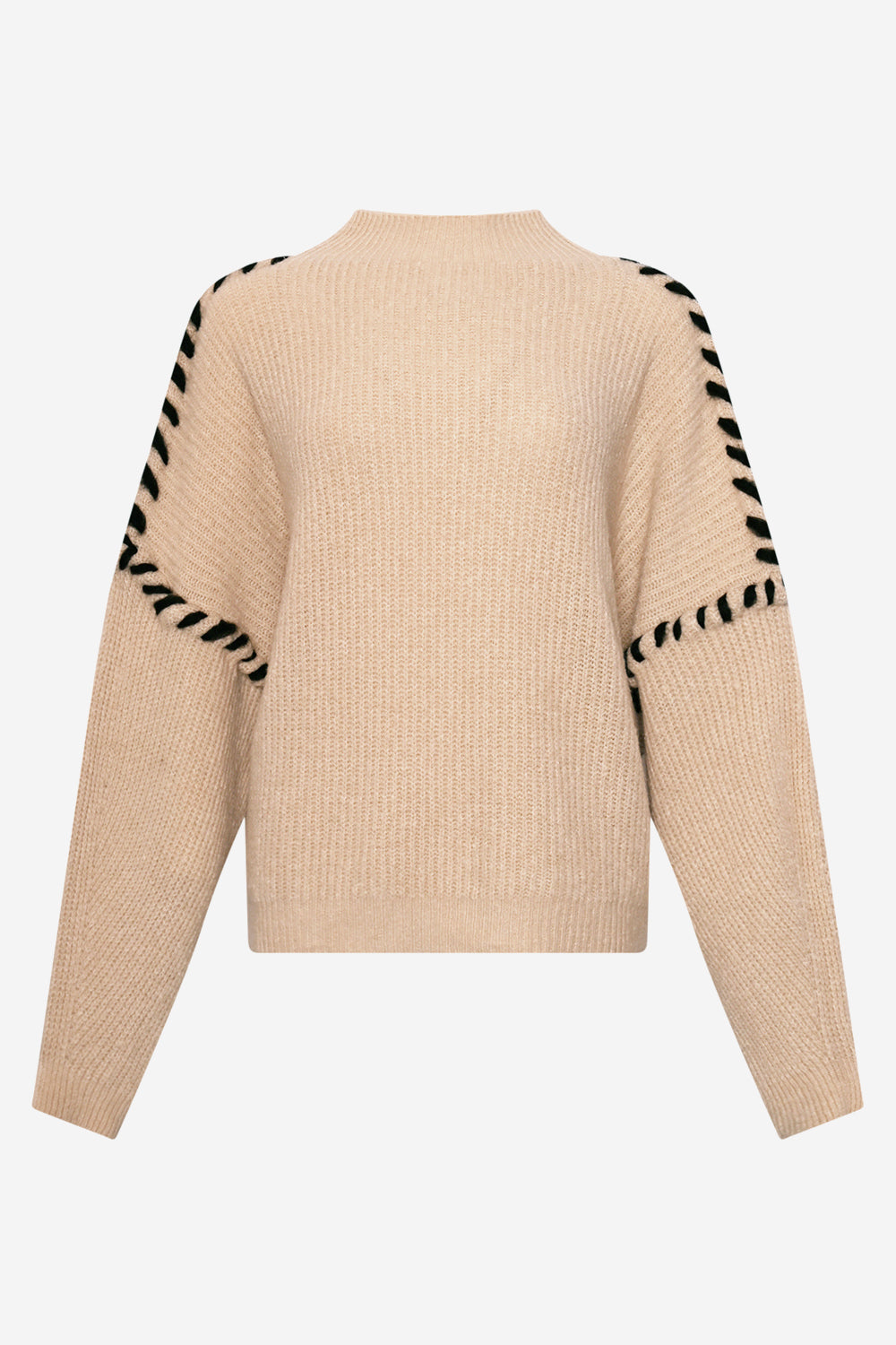 Noellas Olli Knit Beige. Køb Striktrøjer hos www.noellafashion.dk