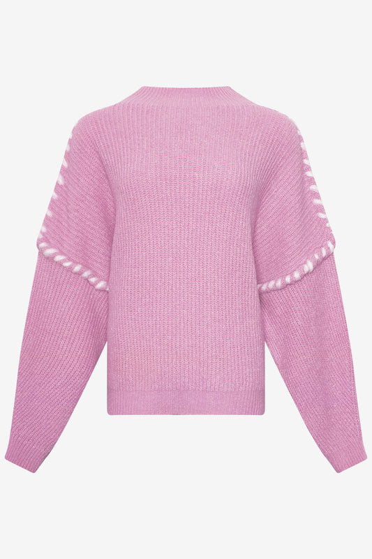 Noellas Olli Knit Pink. Køb Striktrøjer hos www.noellafashion.dk