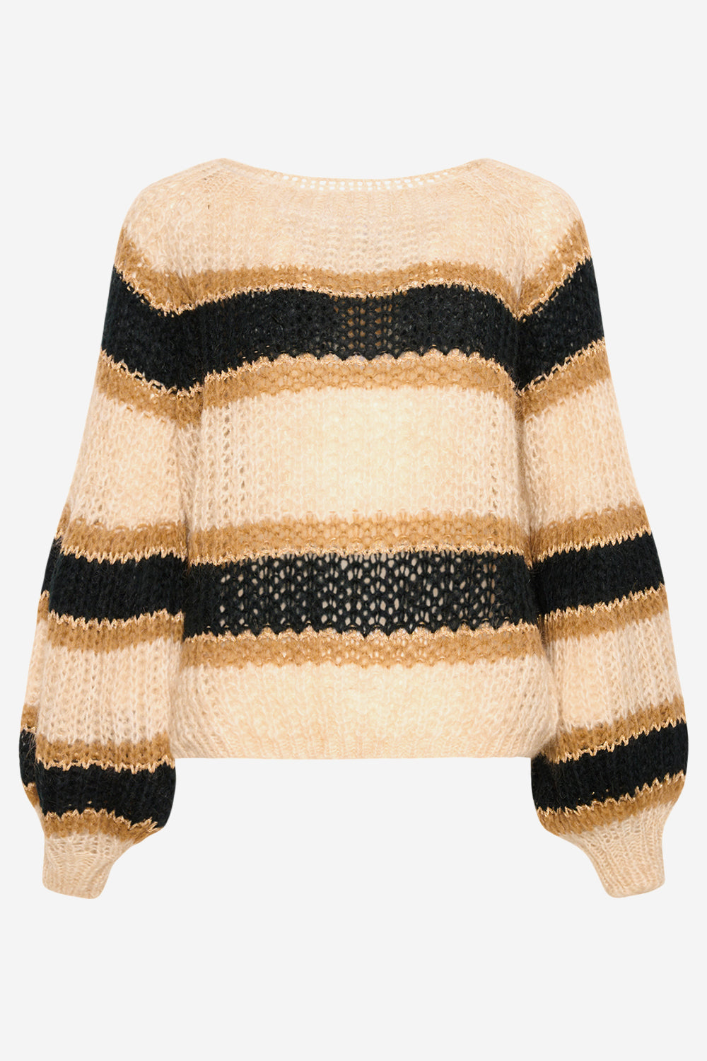 Noellas Pacific Knit Sweater Camel Mix. Køb Striktrøjer hos www.noellafashion.dk