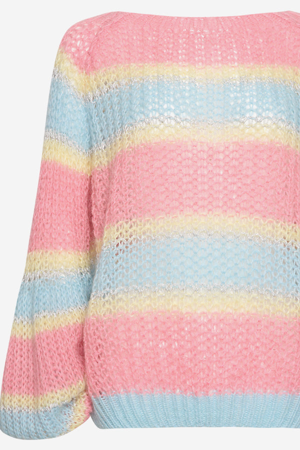 Pacific Knit Sweater Light Blue/Rose Mix