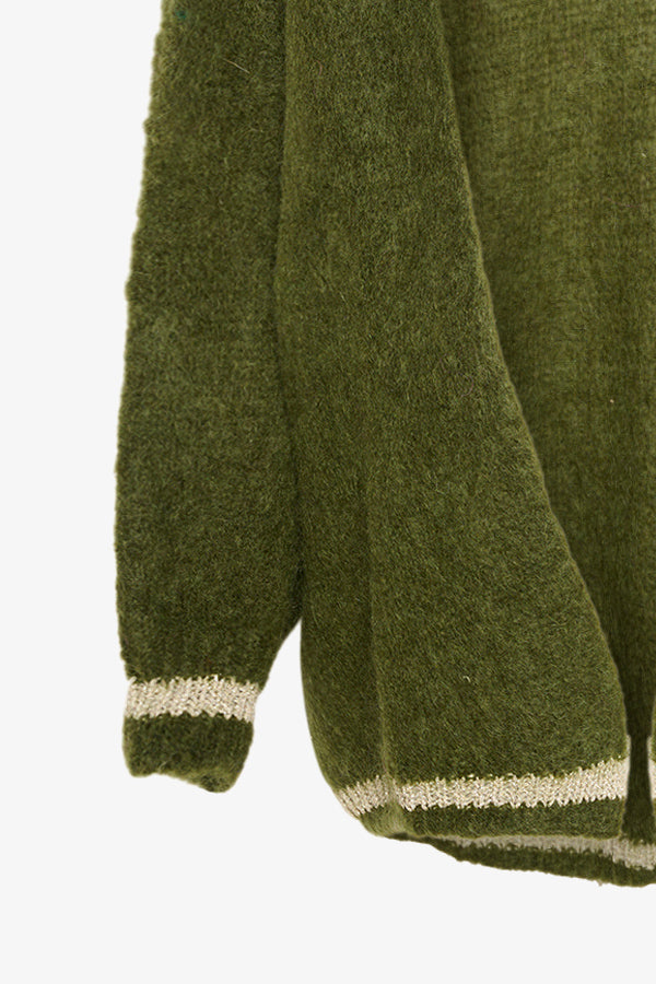 Paida Knit Cardigan Army