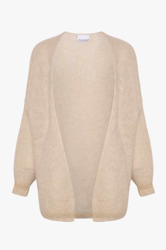 Noellas Paida Knit Cardigan Sand. Køb Cardigans hos www.noellafashion.dk