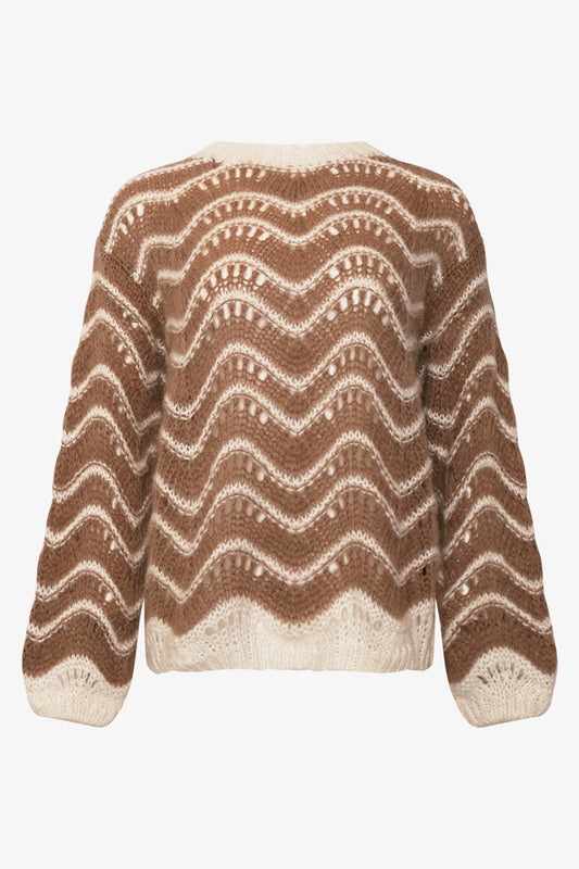 Noellas Panama Knit Jumper Soli Brown.