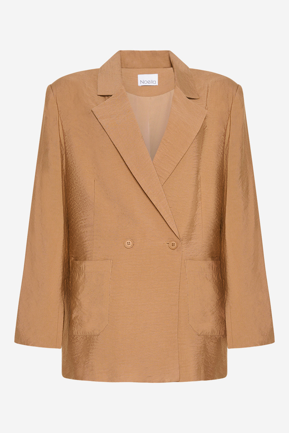 Noellas Paola Oversize Blazer Camel. Køb Blazer hos www.noellafashion.dk