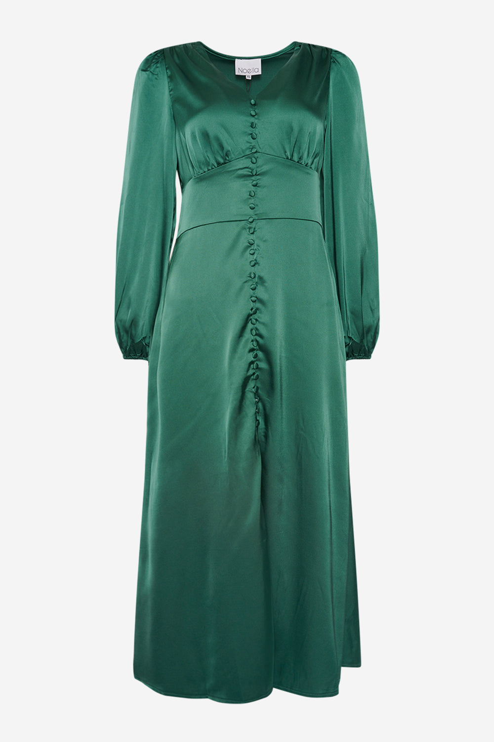 Noellas Patty Long Dress Bottle Green. Køb Kjoler hos www.noellafashion.dk