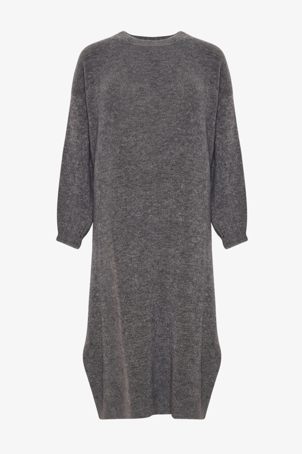 Noellas Penn Knit Dress Dark Grey Melange. Køb Kjoler hos www.noellafashion.dk