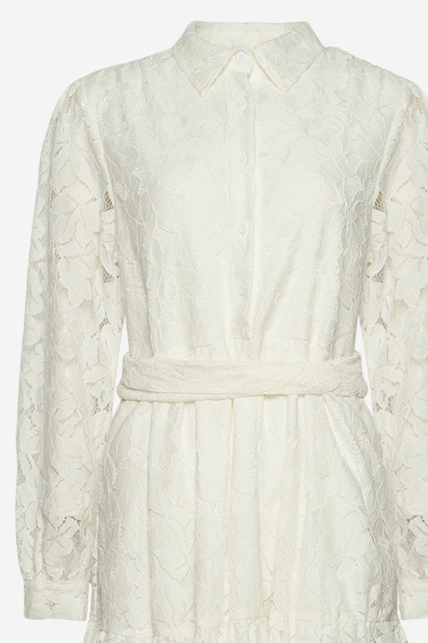 Pixi Shirt Dress Lace White