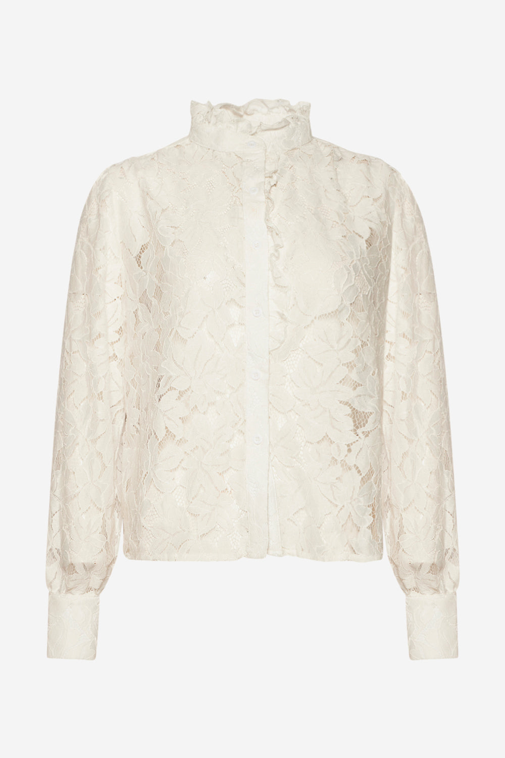 Noellas Pixi Shirt Lace White. Køb Skjorter hos www.noellafashion.dk