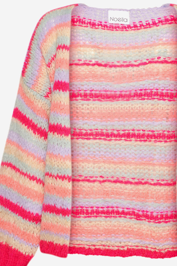 Pool Knit Cardigan Pink Mix