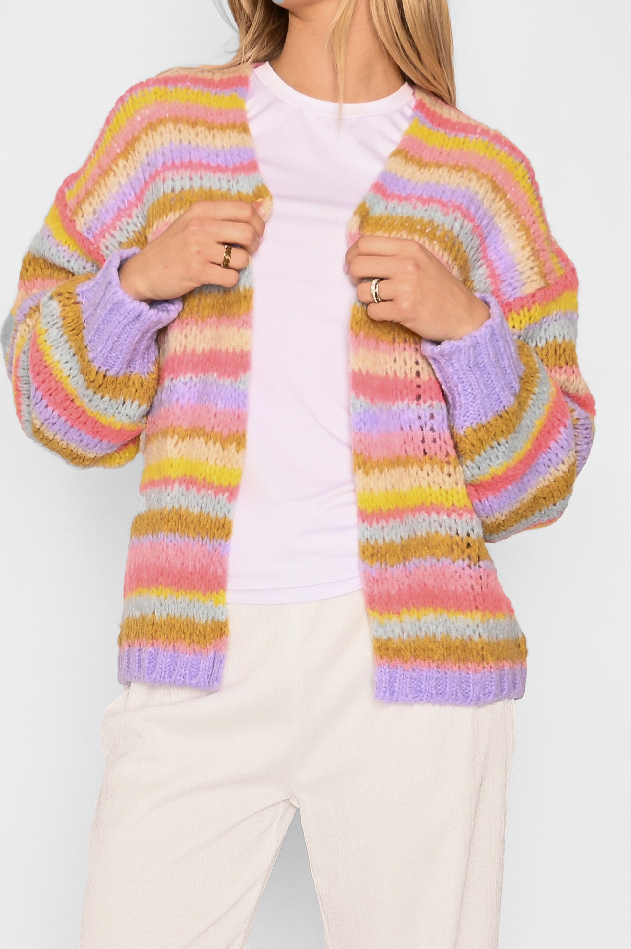 Pool Knit Cardigan Multi Mix