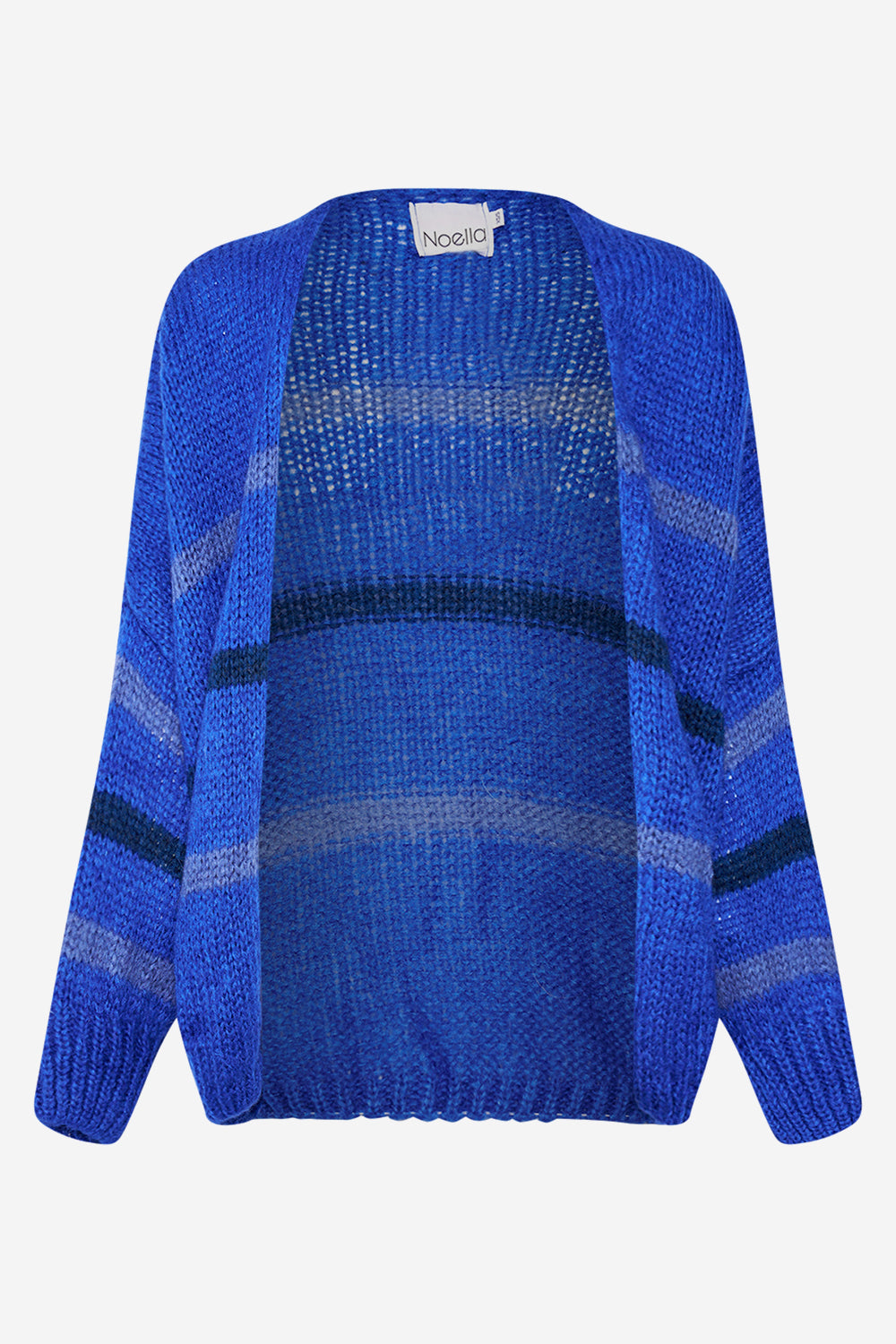 Noellas Prisca Knit Cardigan Blue Mix. Køb Cardigans hos www.noellafashion.dk