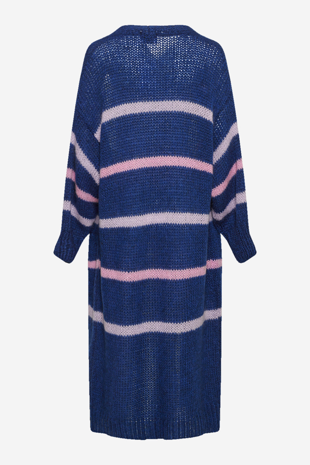 Prisca Knit Cardigan Long Navy/Lilac/Rose