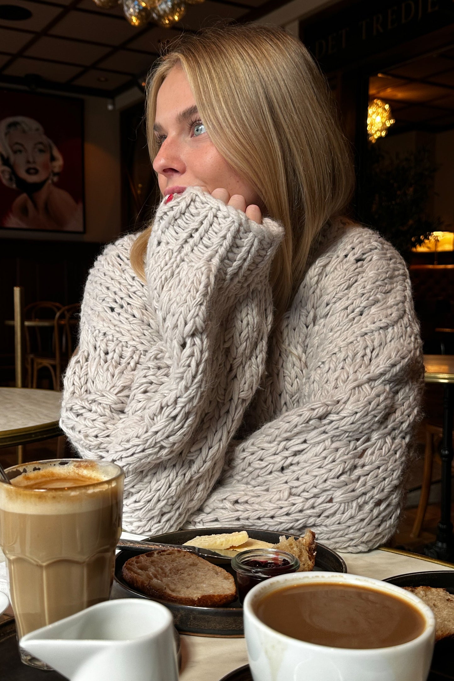 Karen Knit Cardigan Grey Sand