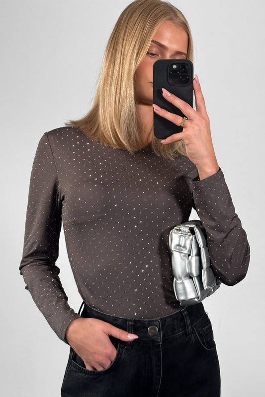 Noellas Kora Top Asphalt Grey. Køb Bluser hos www.noellafashion.dk