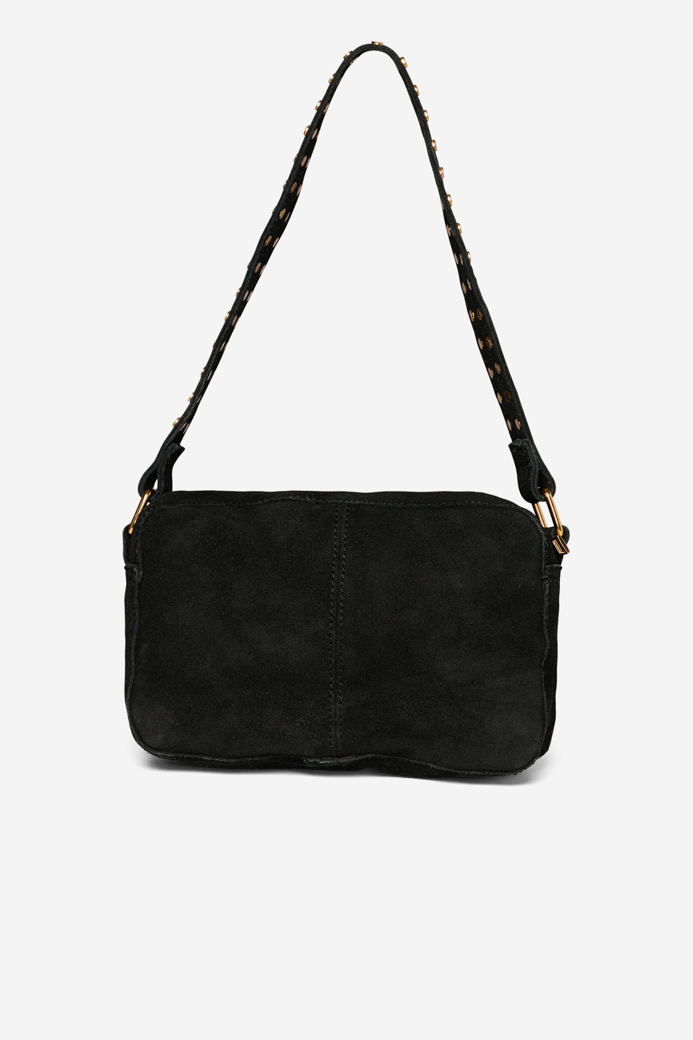 Kendra Bag Real Suede W. Gold Black