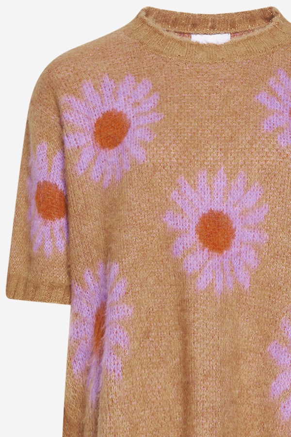 Raya Knit Sweater Sand/Lavender Flower