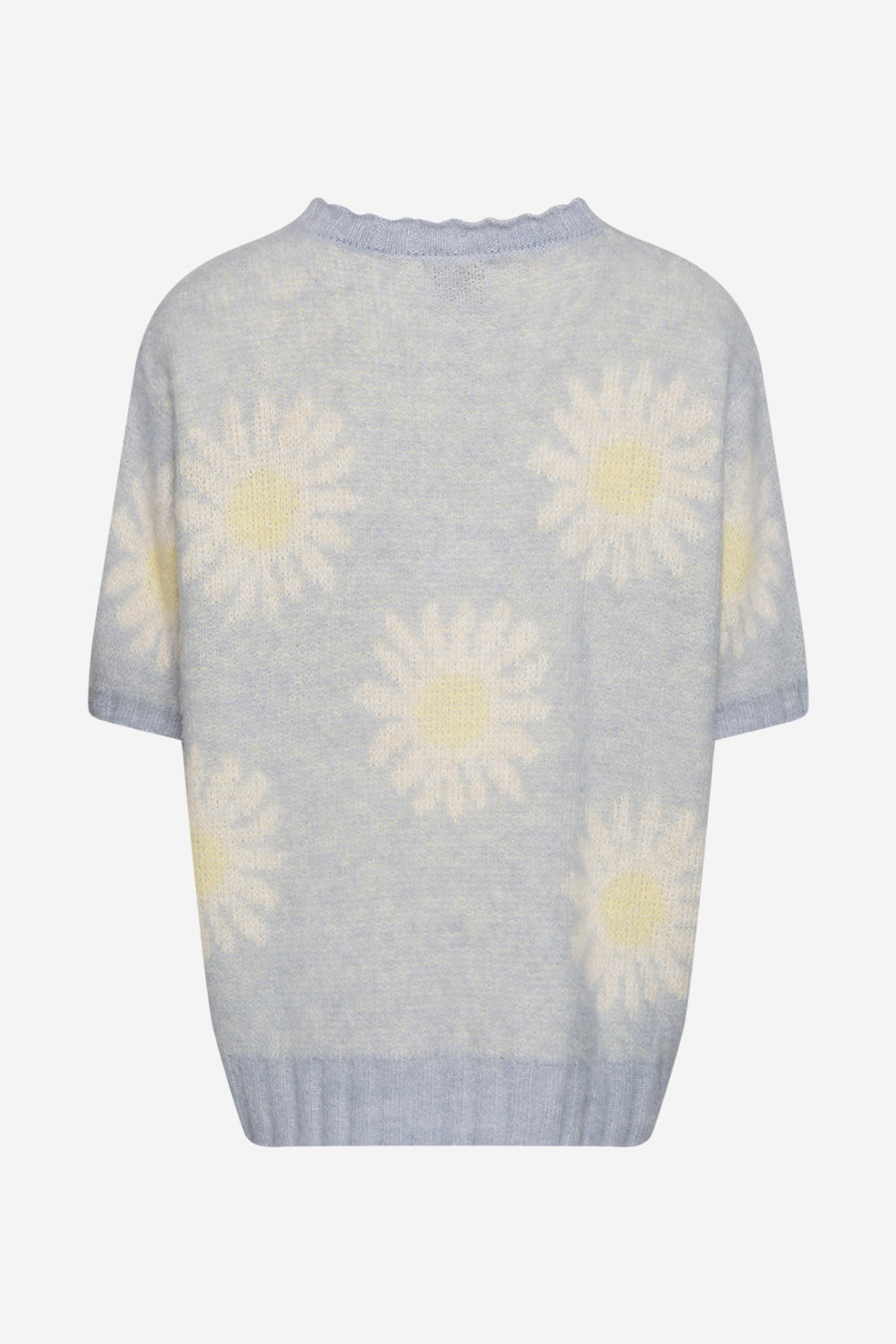 Raya Knit Sweater Light Blue/Offwhite Flower