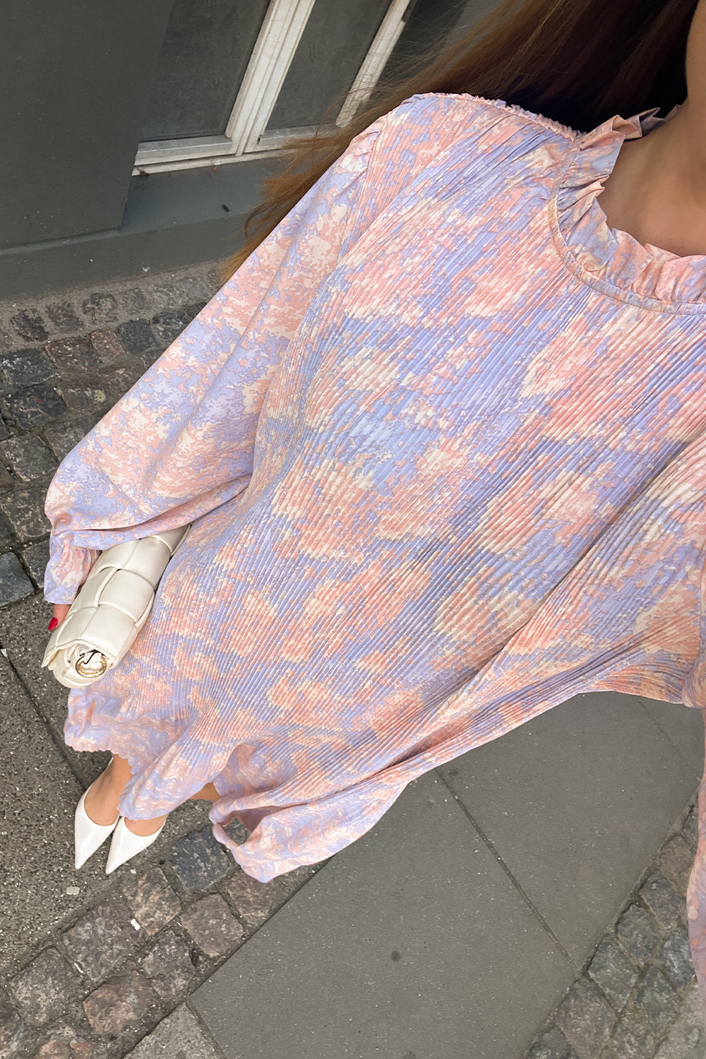 Rebecca Long Dress Lavender/Apricot Print