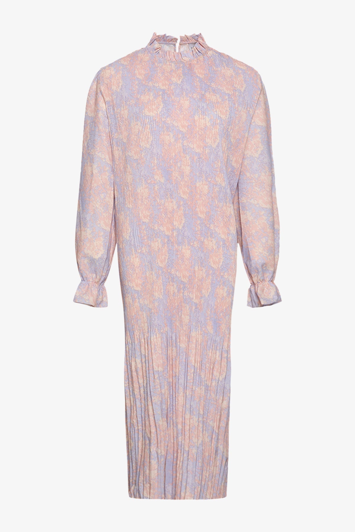 Noellas Rebecca Long Dress Lavender/Apricot Print. Køb Kjoler hos www.noellafashion.dk