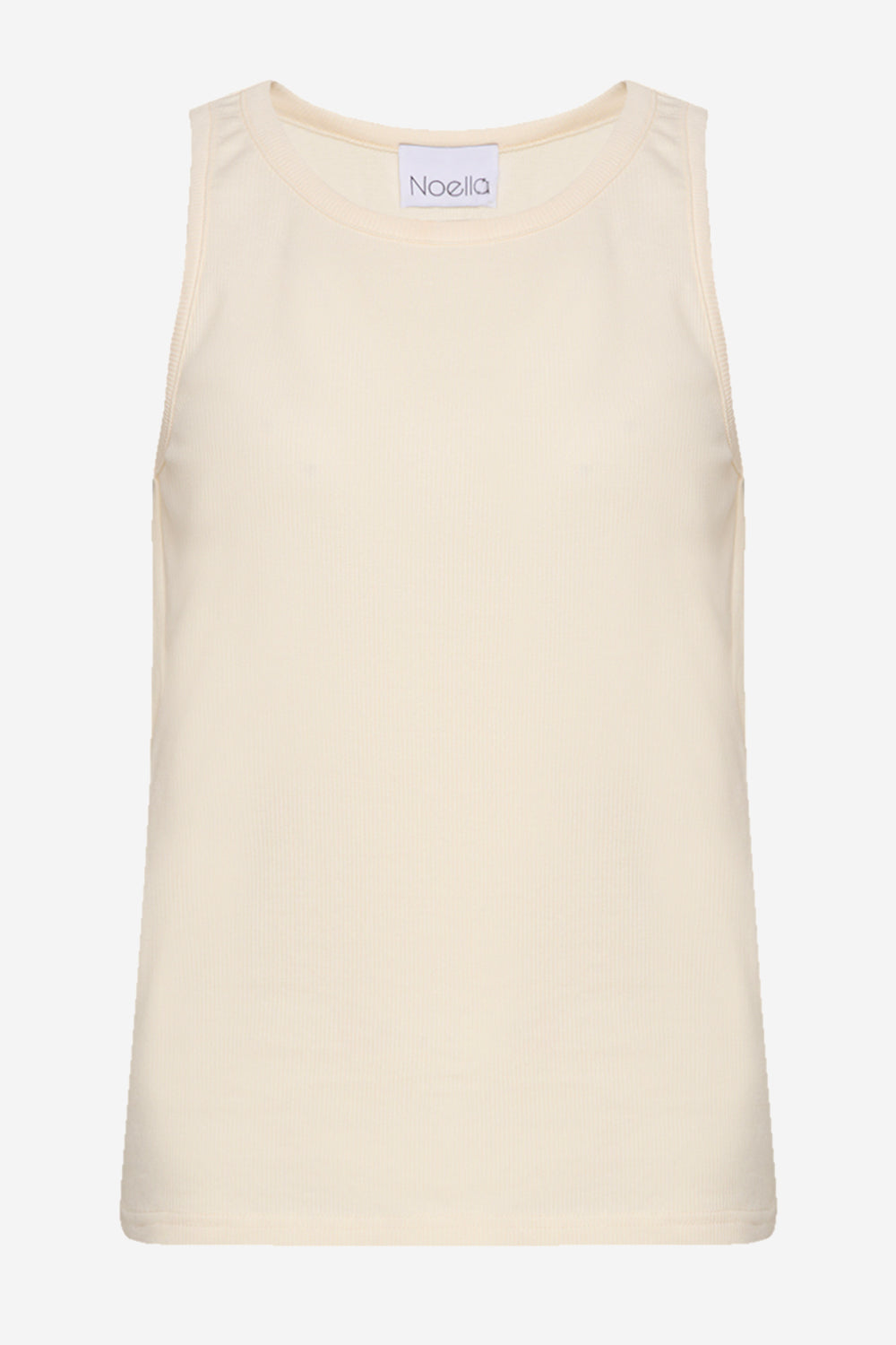 Noellas Riju Tanktop Solid Cream. Køb T-shirts / Toppe hos www.noellafashion.dk