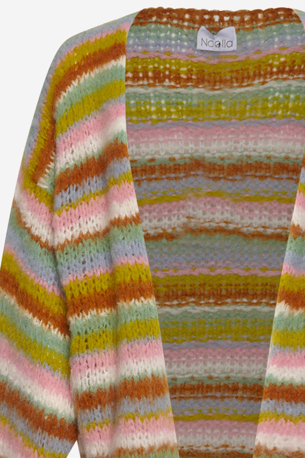 Noellas Rima Pool Knit Cardigan Light Blue/Yellow/Rose.